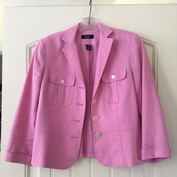 Chaps Linen Blazer - Picture 2 of 5